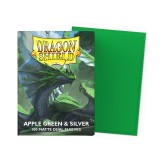 Dragon Shield Sleeves: Standard Matte Dual - Apple Green & Silver 100CT