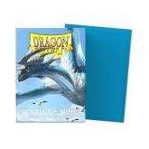 Dragon Shield Sleeves: Standard Matte Dual - Sky Blue & Silver 100CT