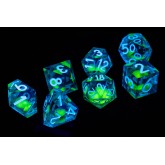 FanRoll: 7CT Liquid Core Elixir Shadow Light Polyhedral Dice Set