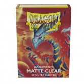 Dragon Shield Sleeves: Outer Sleeves Japanese Matte - Clear 60CT