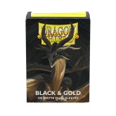 Dragon Shield Sleeves: Standard Matte Dual - Black & Gold 100CT