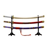 RORONOA ZORO THREE SWORD STYLE set (Wado Ichimonji,Sandai Kitetsu,Enma) "ONE PIECE", TAMASHII NATIONS PROPLICA