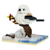 Nanoblock Mininano Series: Birds - Japanese Long-Tailed Tit Model Kit Box/12