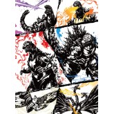 Godzilla Card Game: Sleeve + Card Set - Ink-Brushed Monster Rampage