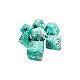 Chessex Mega-Hedral Marble Oxi-Copper/White 7-Piece Set