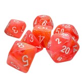 Chessex Mega-Hedral Festive Dahlia/White 7-Piece Set