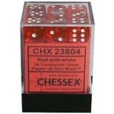 Chessex: Translucent D6 Red/White Dice Block
