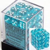 Chessex: Translucent Teal/White D6 Dice