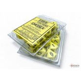 Chessex Opaque Pastel Yellow/black Set of Ten d10s