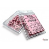 Chessex Opaque Pastel Pink/black Set of Ten d10s