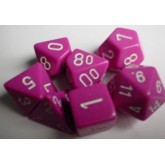 Chessex: Opaque Light Purple/White 7-Die Set
