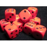 Chessex: Opaque 16Mm D6 Red/Black
