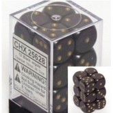 Chessex: Opaque 16Mm D6 Black/Gold Dice Block