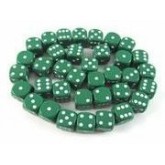 Chessex: Opaque Green/White D6 Dice Block