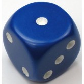 Chessex: Opaque Blue/White D6 Dice Block