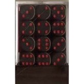 Chessex: Opaque Black/Red D6 Dice Block