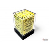 Chessex Opaque 12mm d6 Pastel Yellow/black Dice Block(36 dice)