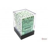 Chessex Opaque 12mm d6 Pastel Green/black Dice Block(36 dice)
