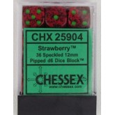 Chessex: Speckled Strawberry 12Mm Dice Block