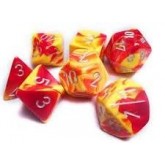 Chessex: Gemini Red-Yellow/Silver 7-Die Set