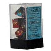 Chessex: Gem Red Teal / Gold 7Die