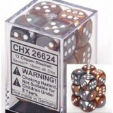 Chessex: Gemini Copper/Steel 16Mm D6 Dice Block