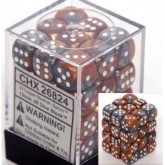 Chessex: Gemini Copper/Steel 12Mm D6 Dice Block