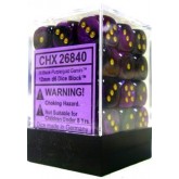 Chessex: Gemini Black-Purple/Gold 12Mm D6 Dice Block