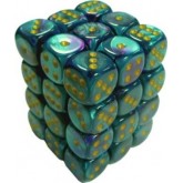 Chessex: Gemini Purple-Teal/Gold 12Mm D6 Dice Block