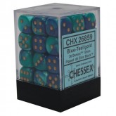 Chessex: Gem Blue Teal / Gold 12Mm
