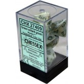 Chessex: Marble Green/Dark Green 7 Die Set