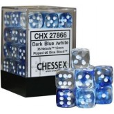 Chessex: Nebula Dark Blue/White Dice 7 Die Set