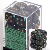 Chessex: Scarab Jade/Gold D6 Dice Block