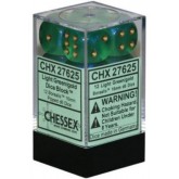 Chessex: Borealis #2 Light Green/Silver 16Mm D6 Dice