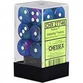 Chessex: Festive Waterlily/ White 16mm Set