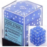 Chessex: Frosted Blue/White 12Mm D6 Dice