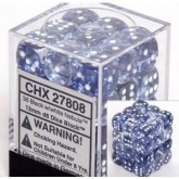 Chessex: Nebula Black/White 12Mm D6 Dice