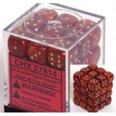 Chessex: Scarab Scarlet/Gold 12Mm D6 Dice Block