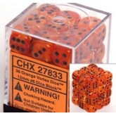 Chessex: Vortex Orange/Black 12Mm D6 Dice
