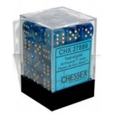 Chessex: Phantom Teal/Gold 12Mm D6 Dice Block