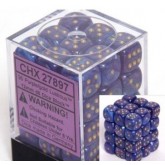 Chessex: Lustrous Purple/Gold 12Mm D6 Dice Block