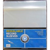 Csp Resealable Record Sleeves W/flap 100ct