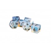 FanRoll: 7CT Stone Opalite Polyhedral Dice Set