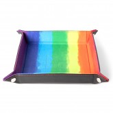 FanRoll: Fold Up Dice Tray - Watercolor Rainbow