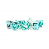FanRoll: 7CT Resin Inclusion Mermaid Scales Polyhedral Dice Set