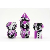 FanRoll: 7CT Sharp Edge Silicone Rubber Pride Asexual Polyhedral Dice Set