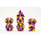 FanRoll: 7CT Sharp Edge Silicone Rubber Pride Intersex Polyhedral Dice Set