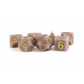 FanRoll: 7CT Sharp Edge Silicone Rubber Volcanic Soot Polyhedral Dice Set