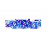 FanRoll: 7CT Sharp Edge Resin Oceanic Flare Polyhedral Dice Set