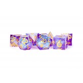 FanRoll: 7CT Sharp Edge Resin Royal Geode Polyhedral Dice Set